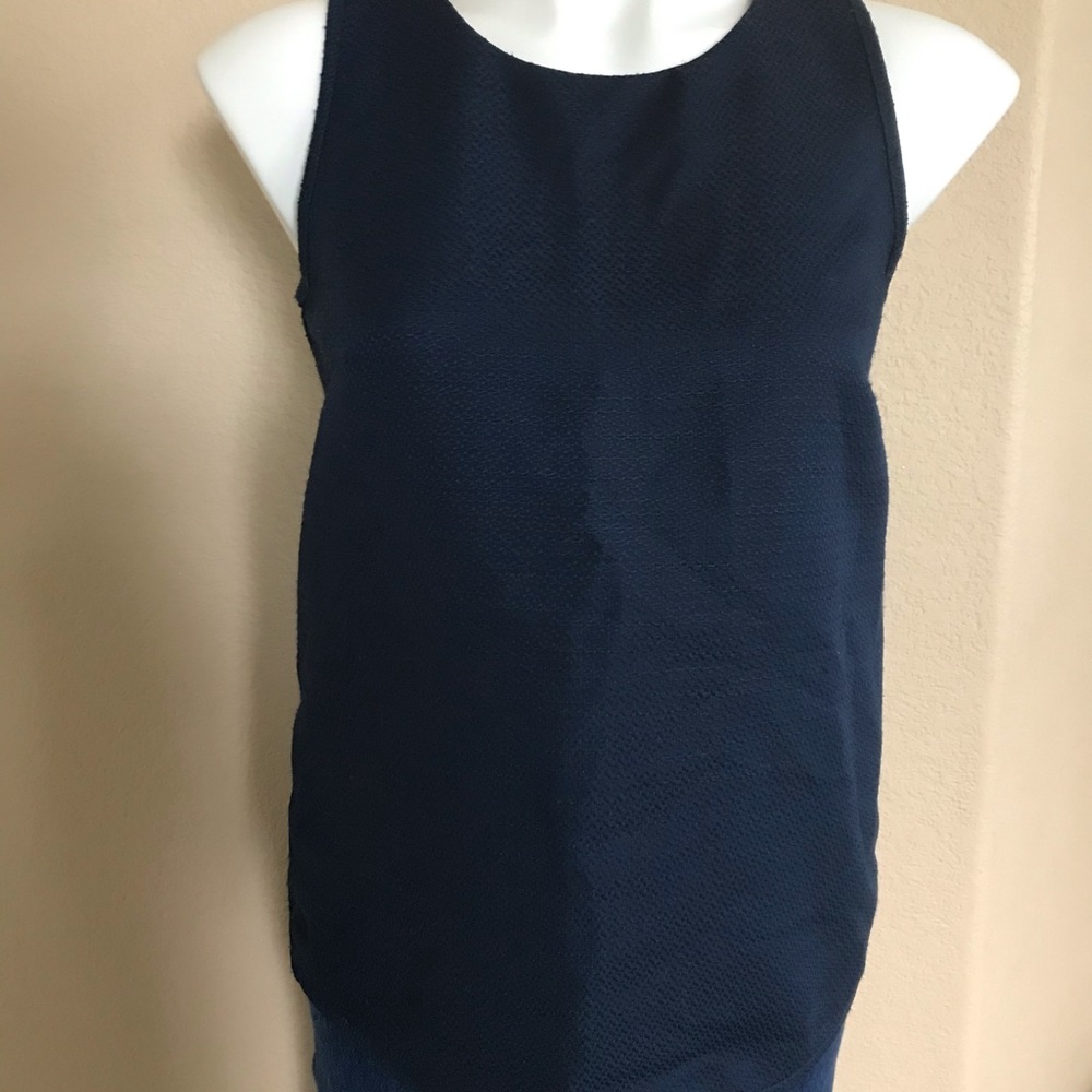 Jcrew navy blue blouse size 2